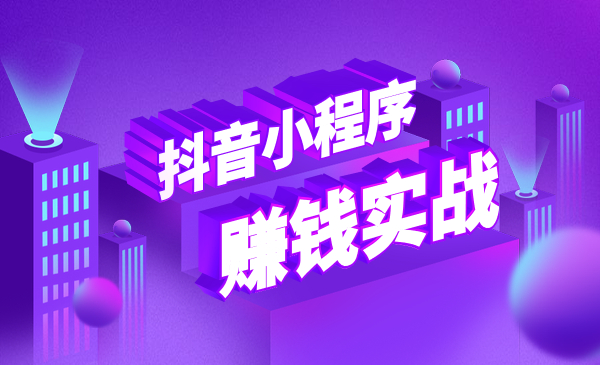 某音小程序最新实战课,0基础操作,已经有人日赚20000+_wwz
