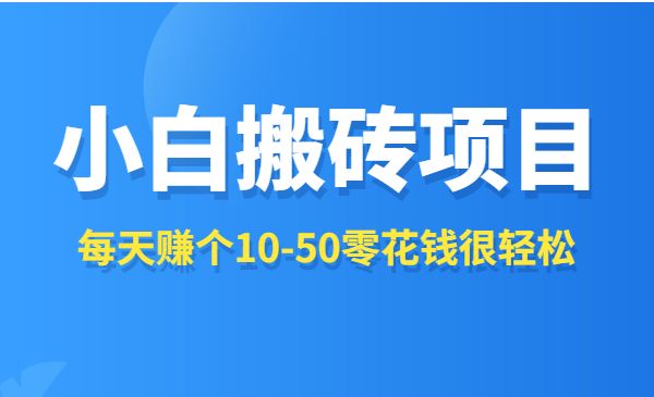 小白搬砖项目1.0,纯手机操作,每天赚个10-50零花钱很轻松_wwz
