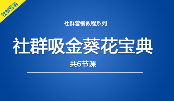 《社群吸金葵花宝典》共6节_wwz