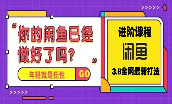 《咸鱼玩法进阶课程》单号日入1K的咸鱼进阶课程
