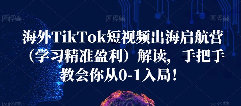 海外TikTok短视频出海启航营解读，手把手教会你从0-1入局！