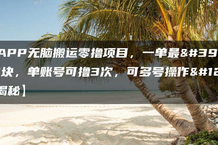 有驾APP无脑搬运零撸项目，一单最高100块，单账号可撸3次，可多号操作【揭秘】