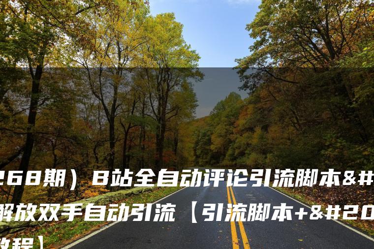 （7268期）B站全自动评论引流脚本，解放双手自动引流【引流脚本+使用教程】