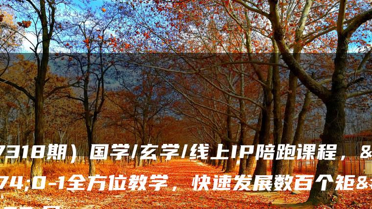 （7318期）国学/玄学/线上IP陪跑课程，从0-1全方位教学，快速发展数百个矩阵号