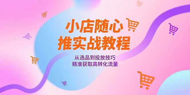 （15205期）小店随心推实战教程，从选品到投放技巧，精准获取高转化流量