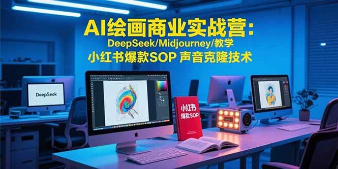 （15460期）AI绘画商业实战营：DeepSeek/Midjourney/教学 小红书爆款SOP 声音克隆技术