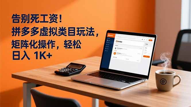 （16943期）告别死工资！拼多多虚拟类目玩法，矩阵化操作，轻松日入 1K+